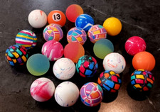 Lot of 24 1" Rubber Bouncy Bounce Super Balls Swirl Stripe Solid Spots Vending