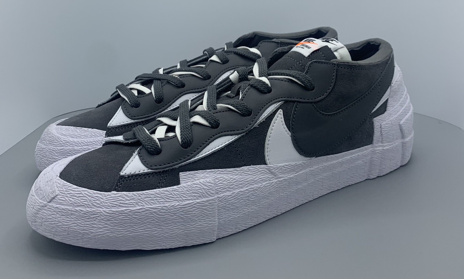 SACAI X NIKE Taglia 14 Nike x Sacai blazer basso ""Grigio ferro"" DD1877 002 A MANO SPEDIZIONE VELOCE