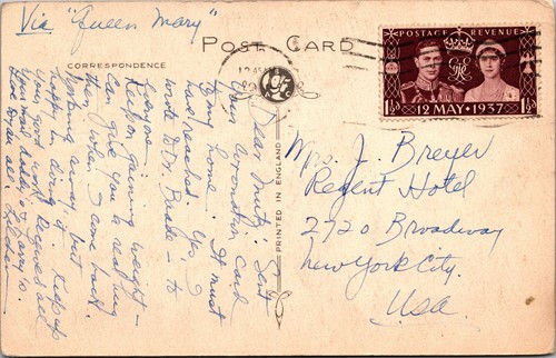 Vintage Postkarte London Westminster Abbey Westfront England - Bild 2 von 2