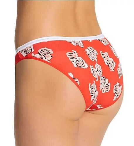 Calvin Klein CK Women's Orange Cotton Singles Thong Underwear Size Medium NWT - Picture 3 of 4