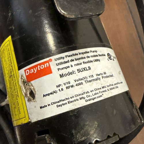 Dayton 5Ux19 115V Pompa Utilitaria AC, 37,3 Ft Di Testa Testa Max, Aspirazione Mght - Foto 5 di 6