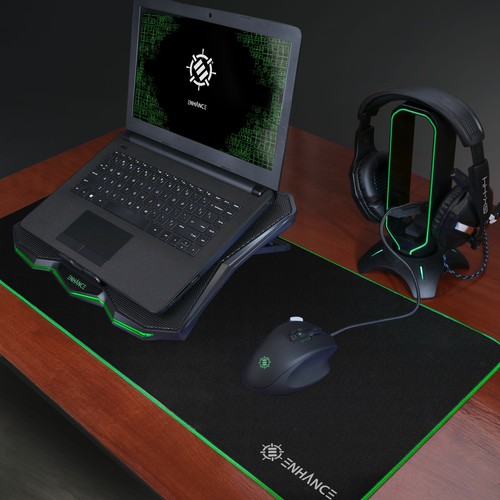 ENHANCE Gaming Laptop Cooling Stand - Laptop Cooler with 7 Height Settings - Picture 7 of 9
