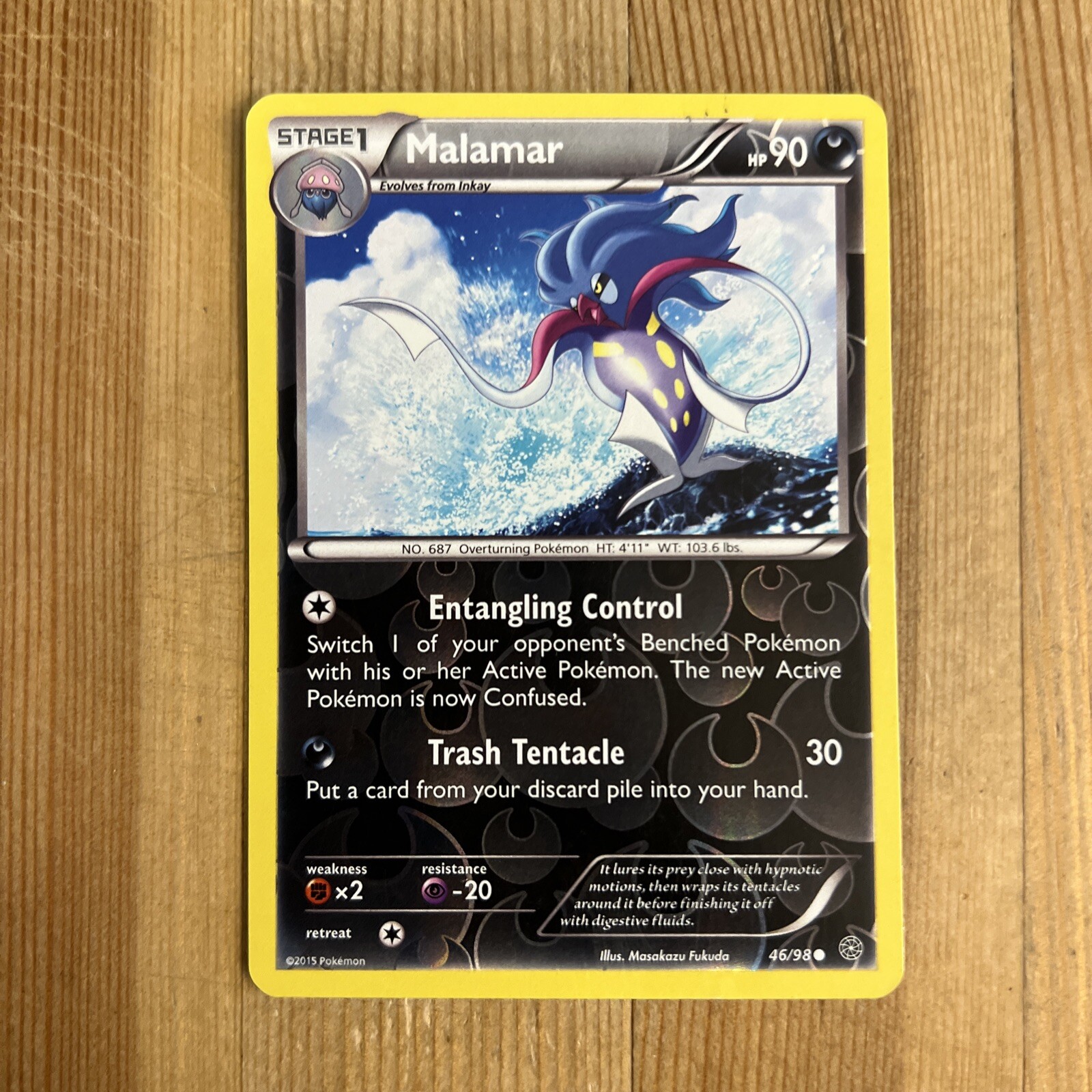 Malamar - 46/98 - Common - Reverse Holo LP English Pokemon Ancient Origins