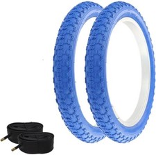 PRO Bicycle TIRE 16" x 2.125 Blue COMP 3 PAIR OF TIRES W/ TUBES, MTB BMX