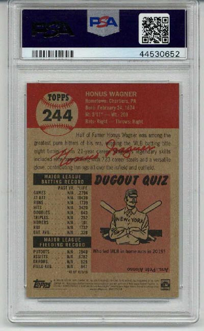 2019 Topps Living Set - Honus Wagner #244 /3707 for sale online | eBay