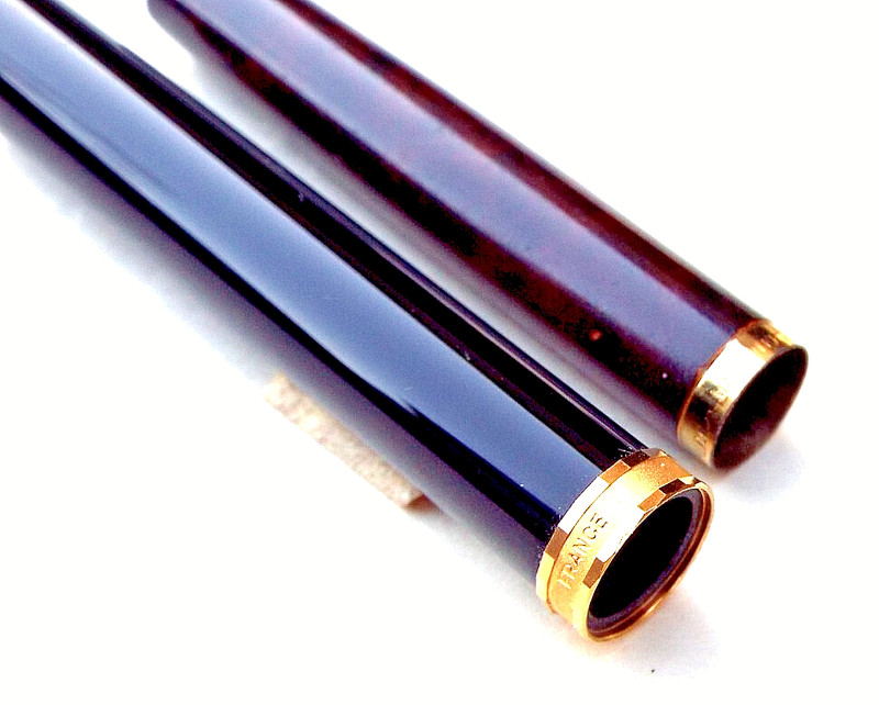 Parts Two Black  cap for Parker 75 & Premier  ballpoint Pen  Gold trim France