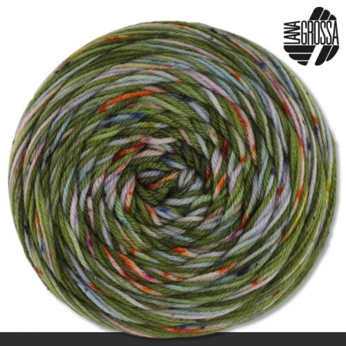 Lana Grossa 100 G Meilenweit 100 Spray Stricken Wolle Merino 5 Farben - Bild 6 von 11