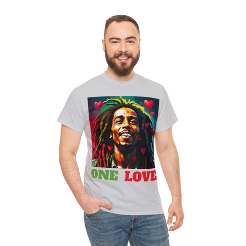 Bob Marley One Love Unisex soft Heavy 100% Cotton T-shirt Reggae Jamaican Music - Picture 23 of 78