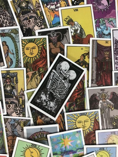 60pc Tarot Card Spirit Stickers Notebook Laptop Decal Metaphysical Art Pack Set - Picture 2 of 12