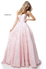 Sherri Hill 51623 Pink Stunning Pageant Prom Ball Gown Dress sz 12