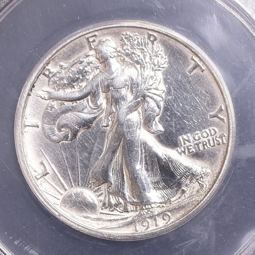 1919-S Walking Liberty Half Dollar - ANACS AU50 Details, Polished (#58355-L) - Picture 3 of 12