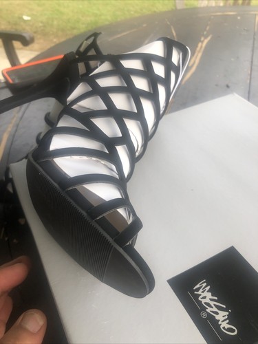 Massimo Kylea schwarze Damen-Pumps mit hohem Absatz im Käfig Größe 6,5 neu kostenloser Versand - Bild 5 von 5