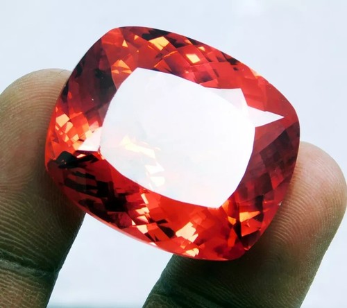 111.70 Ct Natural Rose Pink Brazilian Morganite CUSHION Cut Certified Loose Gems - Picture 5 of 8