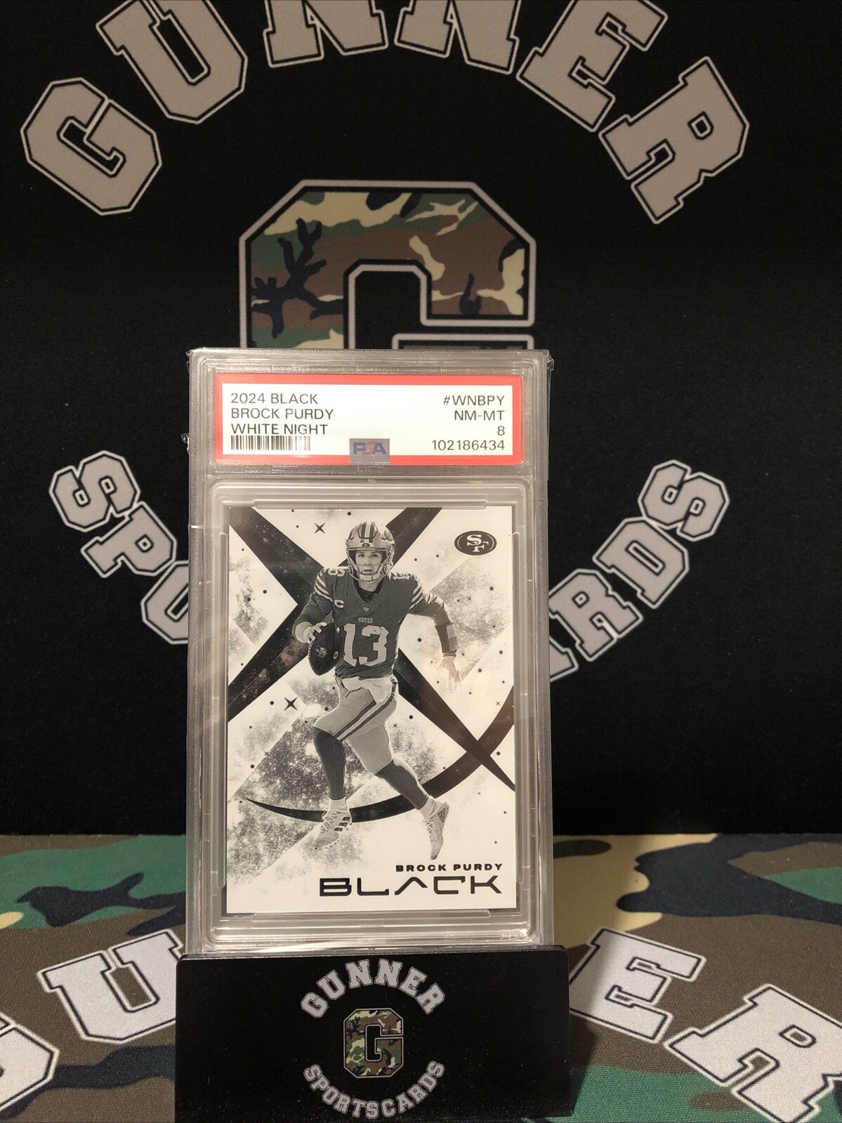 2024 Panini Black Brock Purdy White Night SSP Case Hit POP 1