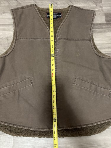 Field And Stream Duck Canvas Sherpa Lined Vest XL Work Farm And Ranch Vintage - Picture 6 of 6