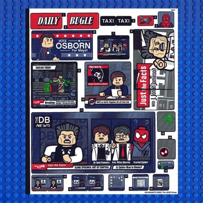New LEGO Spider Man Daily Bugle 76178 Sticker Sheet #1 Only - Qty 1