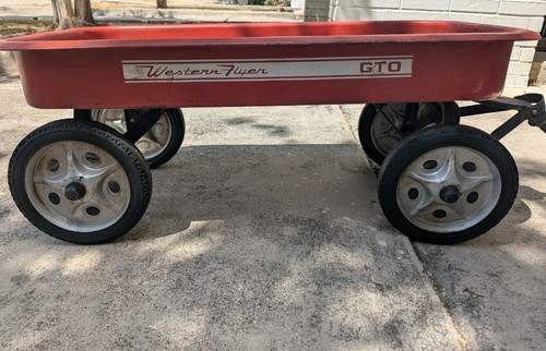 RARE Vintage Western Flyer GTO Wagon Red With Nice Wheels. AS IS CONDITION