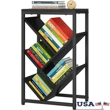 Tree Bookshelf Multi Tier Storage Unit Freestanding Book Rack Living Room Office