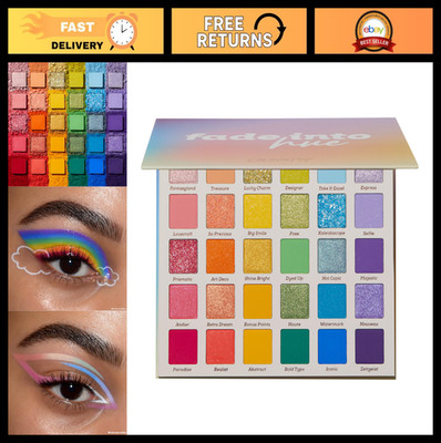 Vibrant Multi-Color Eyeshadow Palette - Matte, Metallic & Glitter Finishes, High