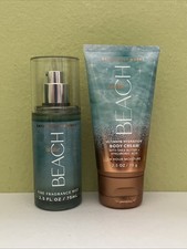 Bath Body Works AT THE BEACH Travel Size Fragrance Mist Cream Set 2.5oz