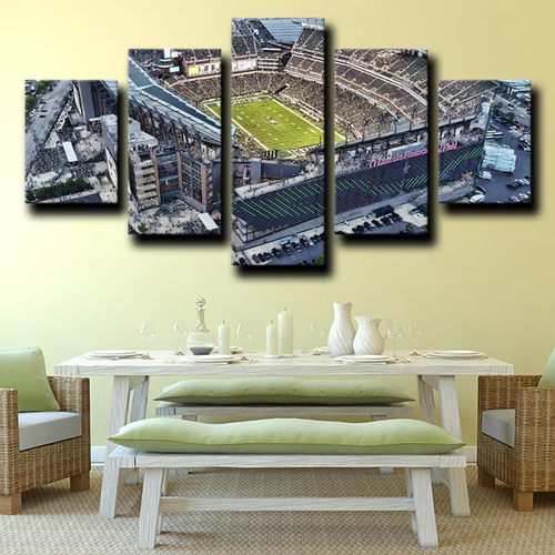 Philadelphia Eagles NFL Lincoln Financial Field Stadium 5 Stück Leinwand Wandbild - Bild 2 von 5