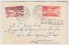 IRELAND 1954 8d, 1/3 AIR issues on plain FDC *BAILE ATHA CLIATH-LONDON*