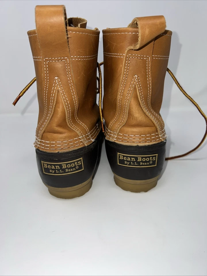 LL Bean Brown Leather Bean Boots Ankle Mens Size 8EM - Image 2 of 4