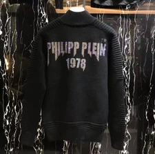 NEW COAT LUXURIOUS RHINESTONE SKULL PHILIP PLEIN SWEATER KNIT HOODIE PHILIPP