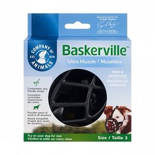 Baskerville Ultra Muzzle for Dogs, Size 3 Black Comfortable dog friendly design