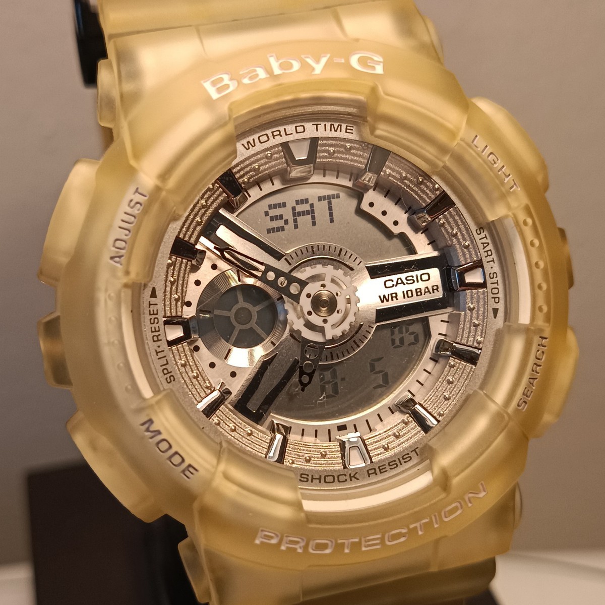 CASIO Baby-G 5338 BA-110GA Water Resist Analog Digital White/Clear