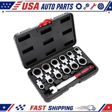 Flex Head Ratcheting Wrench Set 8-19mm Ratchet Wrench Set Interchangeable Heads