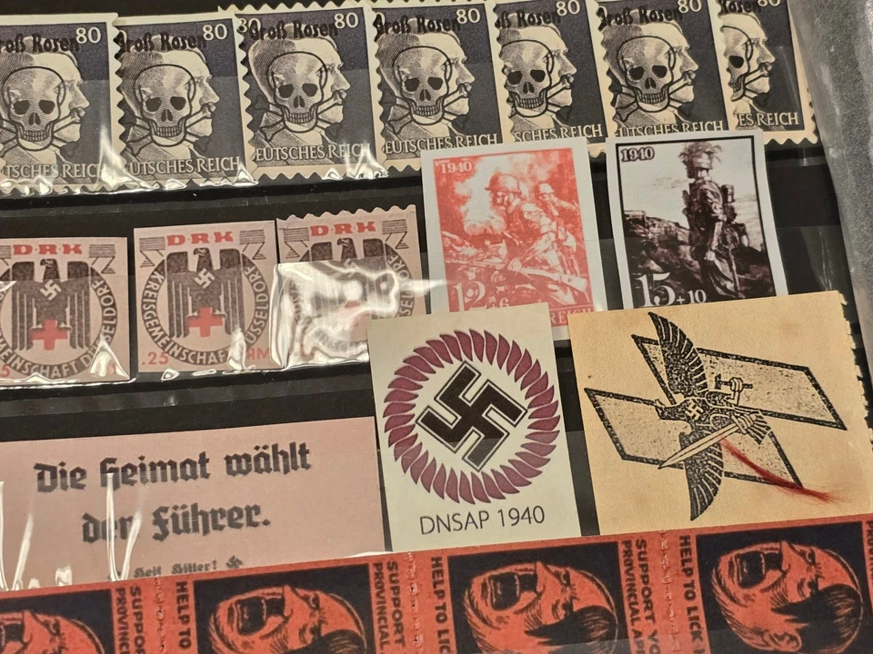 Коллекция пропагандистских марок Третьего рейха нацистов времен Второй мировой войны НСДАП x 45 - Изображение 3 из 4