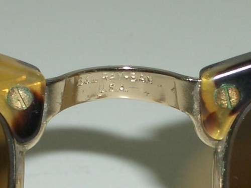 VINTAGE B&L RAY BAN W1483 XXAW B15 MULTI-COLOR RECTANGULAR CLUBMASTER SUNGLASSES - Picture 7 of 9
