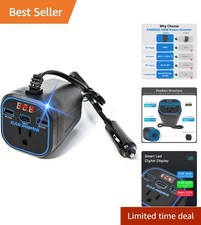 200W Upgraded Car Power Inverter: Travel-Ready Adapter for Multiple Devices