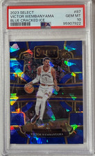2023 SELECT BLUE CRACKED ICE ROOKIE SP PSA 10 GEM MINT VICTOR WEMBANYAMA SPURS