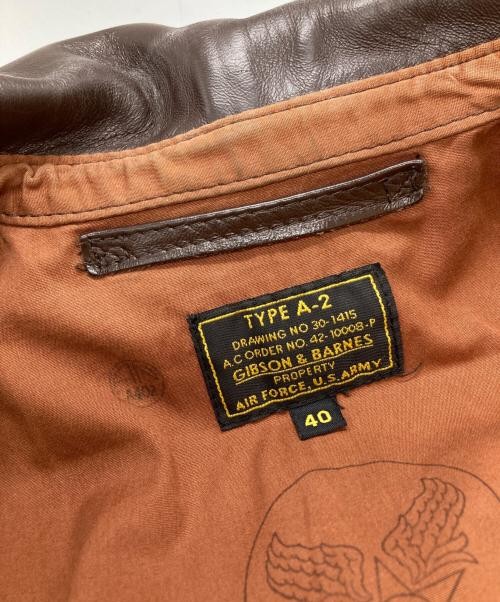 Gibson & Barnes A-2 Leather Jacket Men's Brown Cowhide 40 Used | eBay