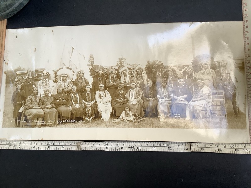 Algonquin Indian Pow Wow Photograph Antique Native American Thurston 1930