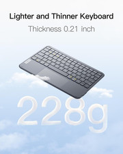 Bluetooth Keyboard with Touchpad, Ultra Slim and Portable Wireless QWERTY Keyboa