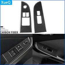 Real Carbon Fiber Window Lift Switch Panel Cover For Nissan Altima Teana 2008-12