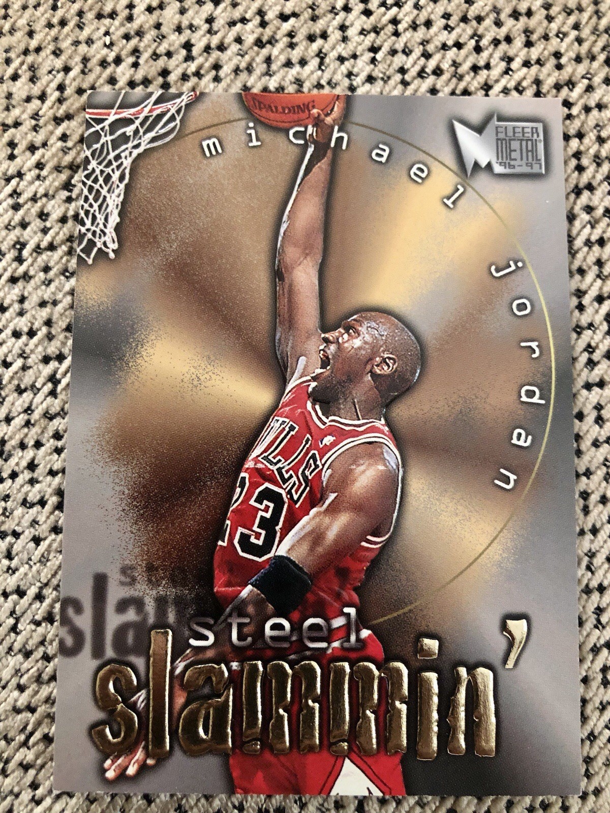 1996-97 Fleer Metal Steel Slammin'  Michael Jordan #6 Chicago Bulls See Pics