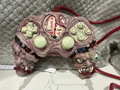 PlayStation 2 Vintage Fleshy Freaks zombie Controller *rare* (read disfunction)