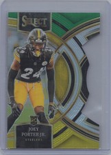 2023 Panini Select #179 Joey Porter Jr. Black and Gold Prizms Die Cuts