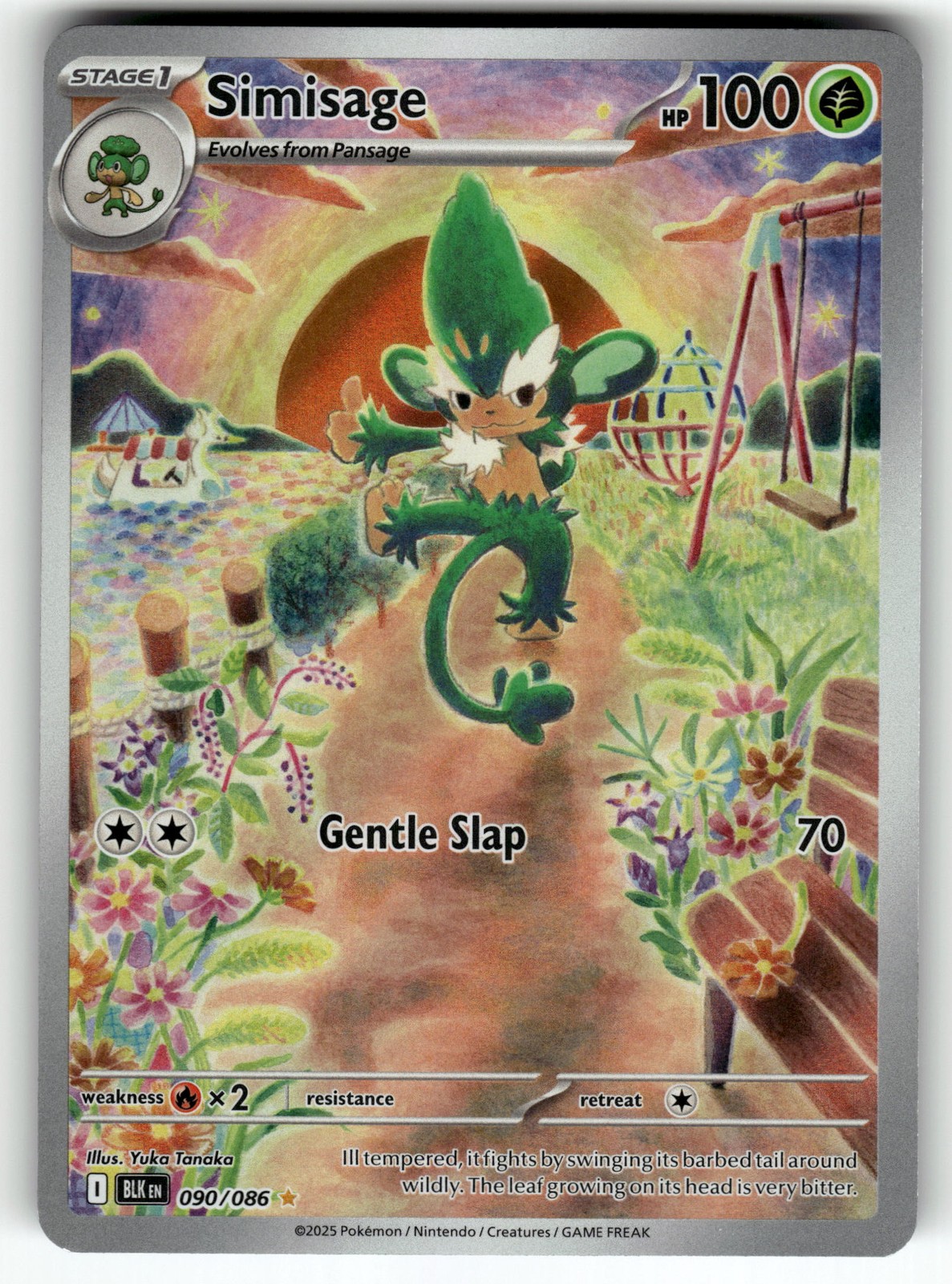 Simisage 090/086 SV: Black Bolt NM Pokemon Card TCG