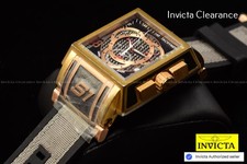 Invicta S1 RALLY Swiss MADE Chronograph Black Dial Men's Gray Tone SS Watch 44mm