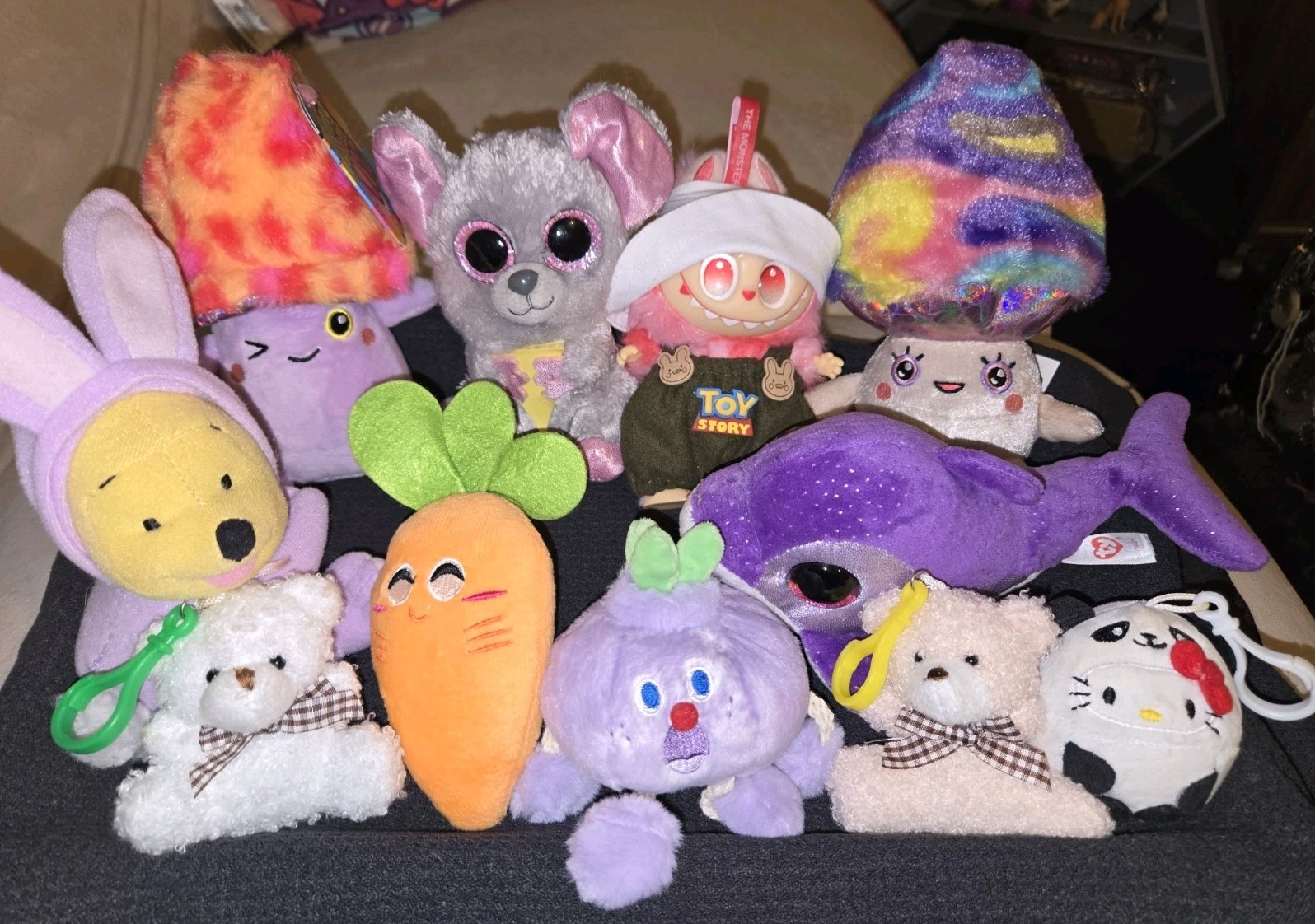 Lot of 11~Various Children Kids~Mixed Small Plushies🧸Toys Stuffed Animals Clips