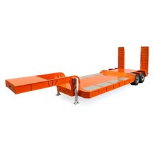 Edelstahl-Tieflader-Sattelanhänger 2Achsen Anti-Rutsch-Platte für 1/14RC-Traktor