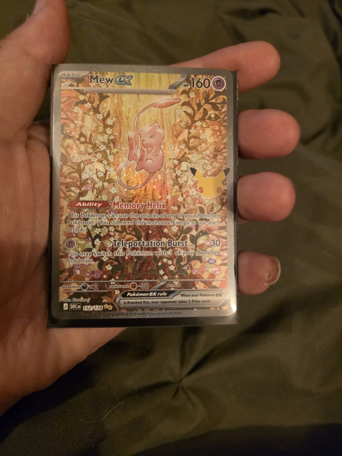 Pokemon Mew ex 152/128 SIR 30th Celebration Anniversary NM