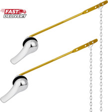 Front Mount Toilet Handle Replacement Kit, 2 Pack Toilet Lever Flush Handle, Alu