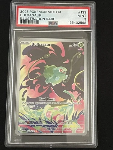 Bulbasaur 133 - PSA 9 - Pokemon Meg En-Mega Evolution - MINT