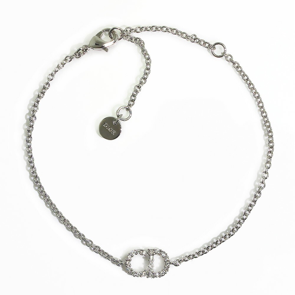 Dior Silver CD Logo Bracelet 15.5-21cm Adjustable | eBay